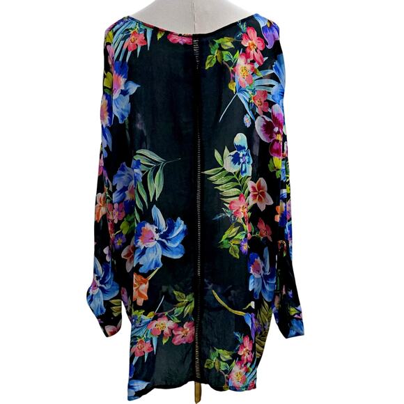 Johnny Was Aruba Maeve Tunic Top Blouse Cover Up Plus 1X **FLAW** - Picture 3 of 8